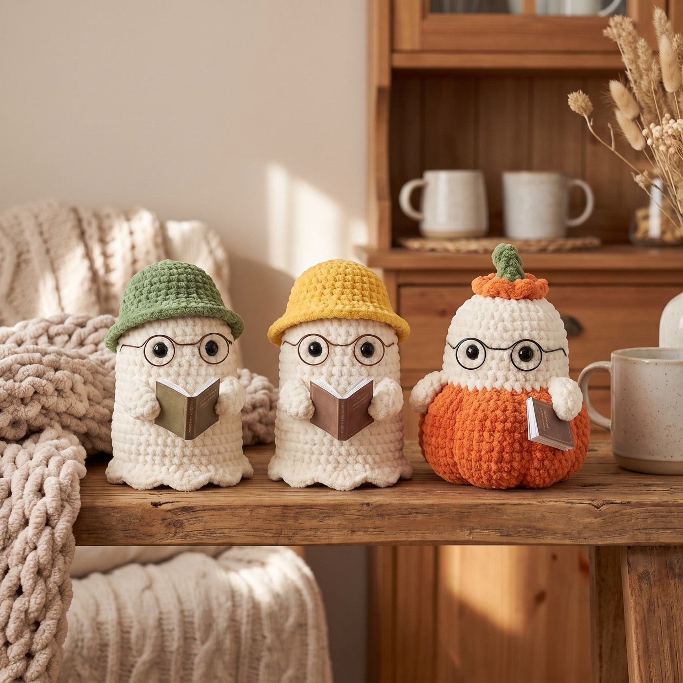 Add the face — Seamless Amigurumi Ghost Pattern